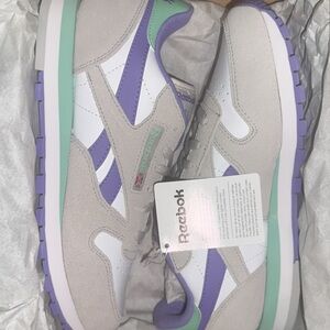 Reebok Women's Gray, Purple, and Mint Sneakers